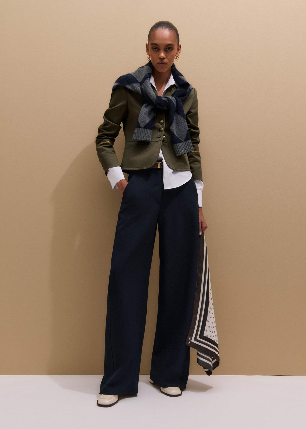 ME+EM Clothing Navy Textured Extreme Tapered Pant