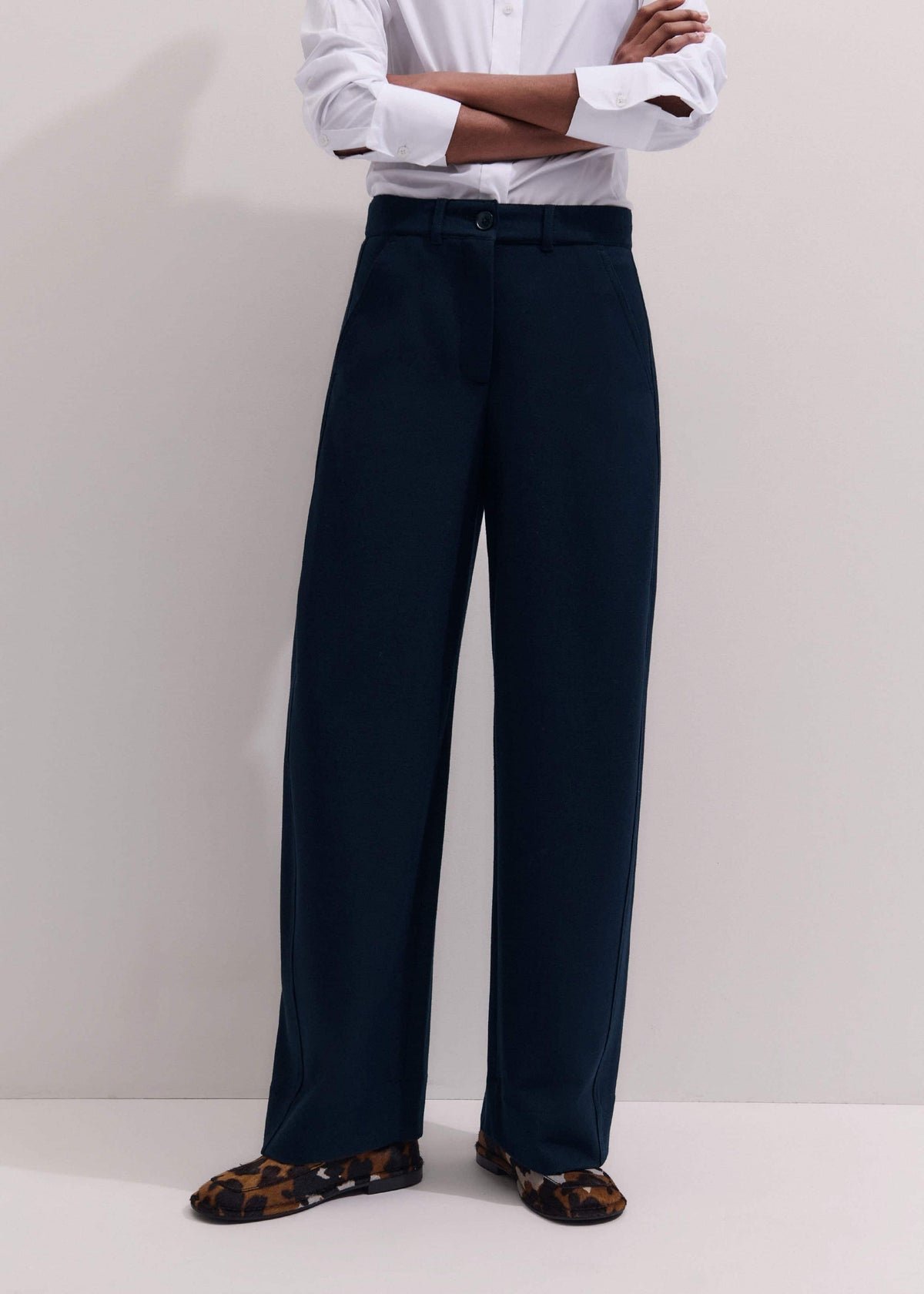 ME+EM Clothing Navy Textured Extreme Tapered Pant