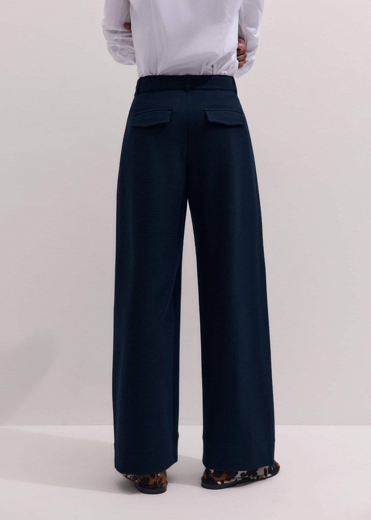 ME+EM Clothing Navy Textured Extreme Tapered Pant