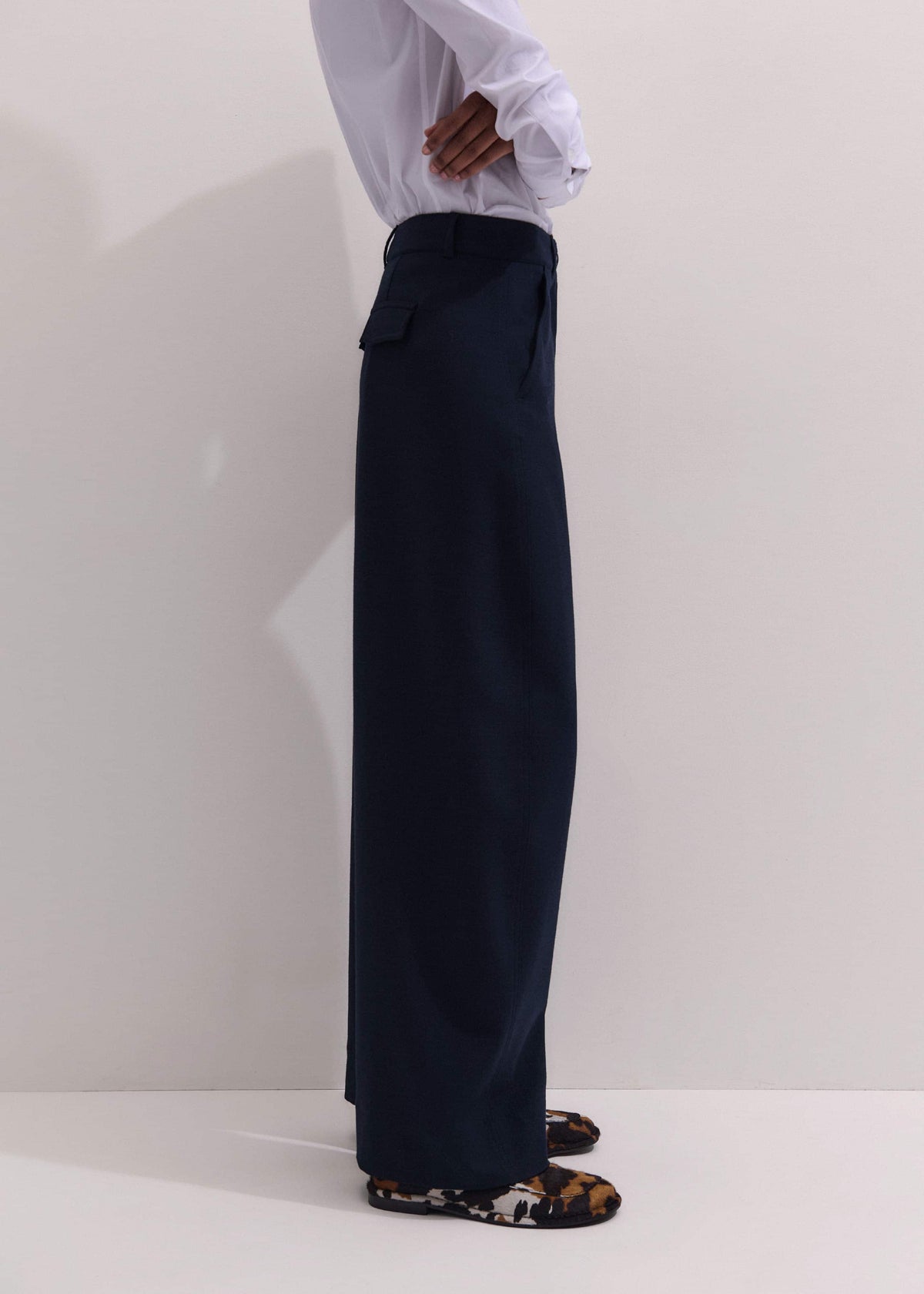 ME+EM Clothing Navy Textured Extreme Tapered Pant