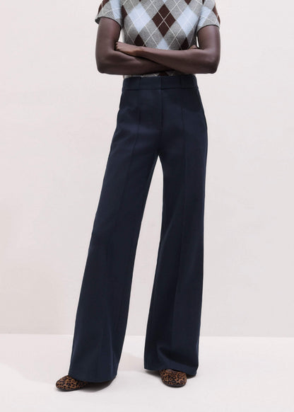 ME+EM Clothing Navy Tailored Leg Elongator Pant