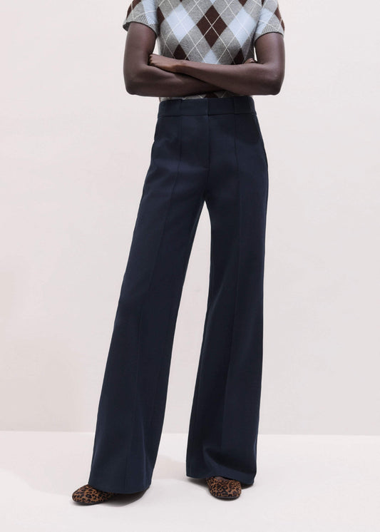 ME+EM Clothing Navy Tailored Leg Elongator Pant