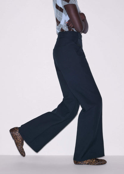 ME+EM Clothing Navy Tailored Leg Elongator Pant