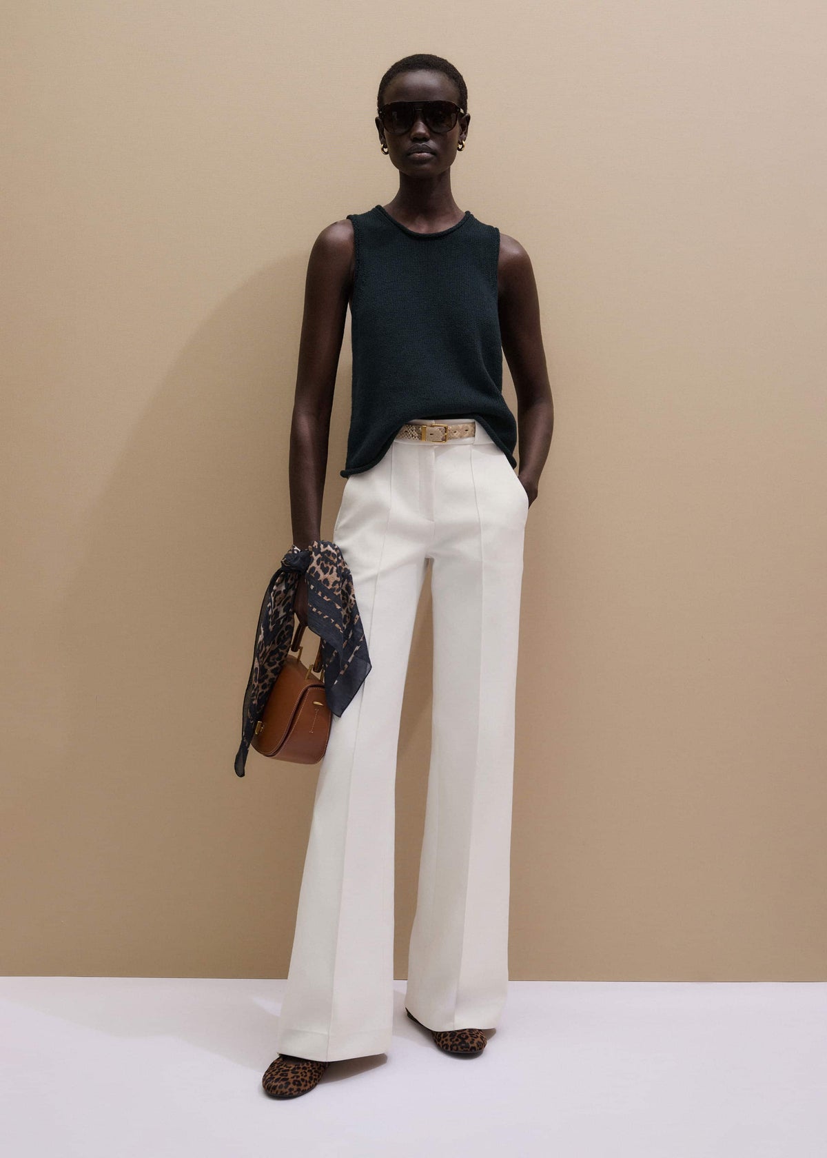 ME+EM Clothing Ivory Everyday Leg Elongator Pant