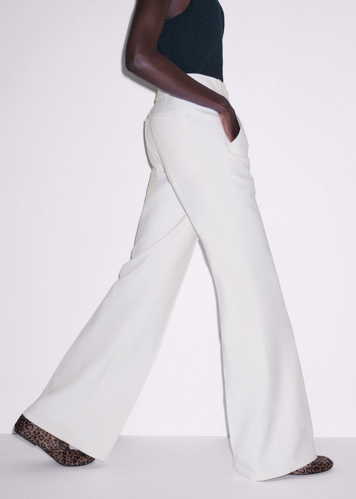 ME+EM Clothing Ivory Everyday Leg Elongator Pant