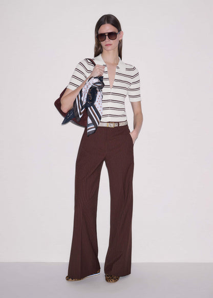 ME+EM Clothing Cinnamon Pinstripe Leg Elongator Pant