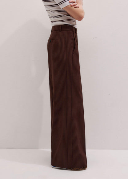 ME+EM Clothing Cinnamon Pinstripe Leg Elongator Pant