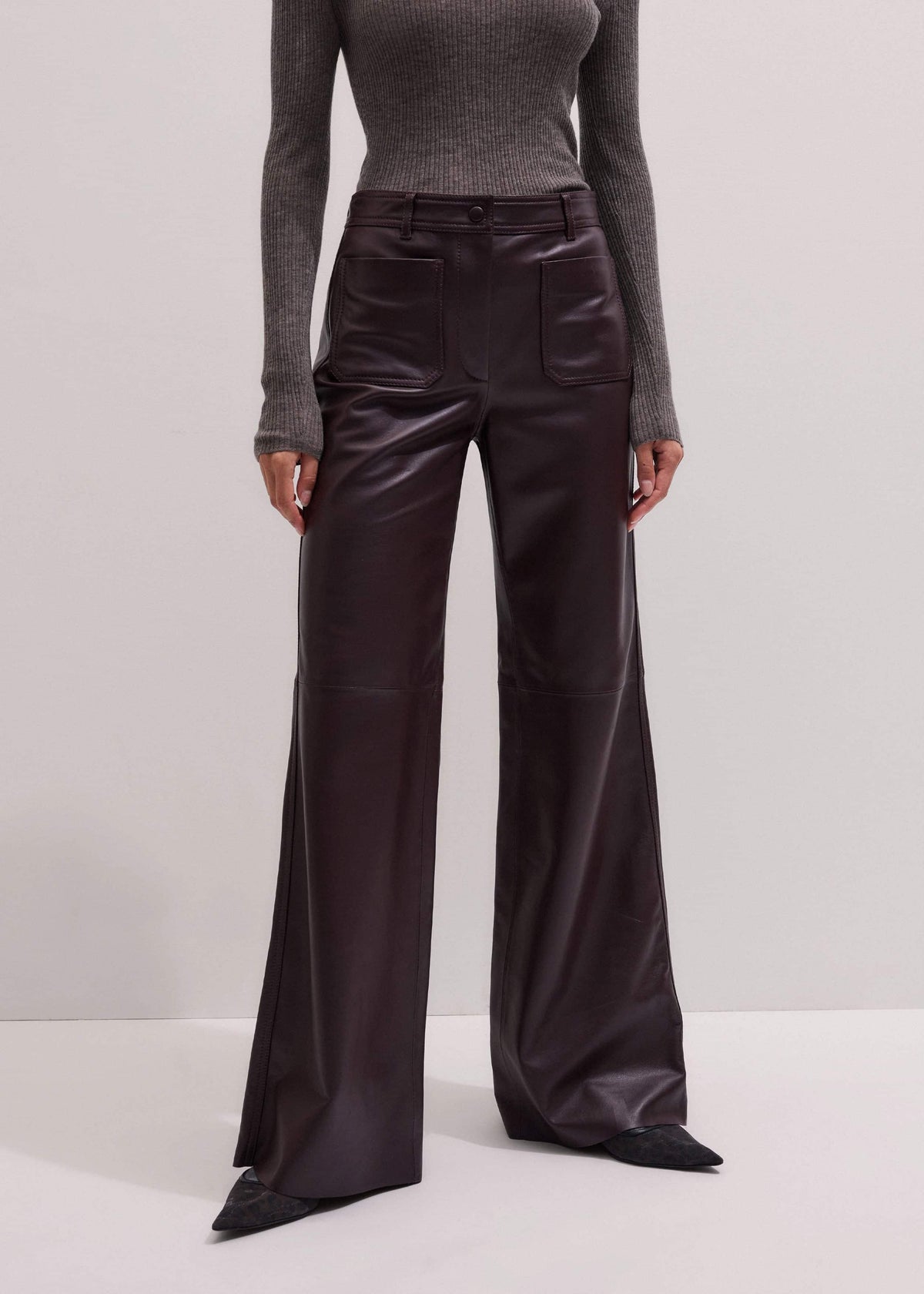 ME+EM Clothing Red Boot Cut Pant
