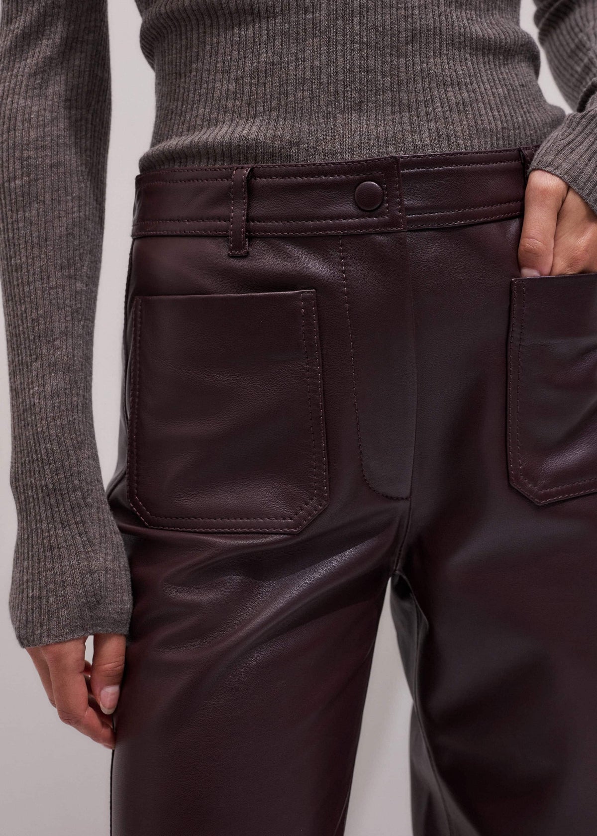 ME+EM Clothing Red Boot Cut Pant