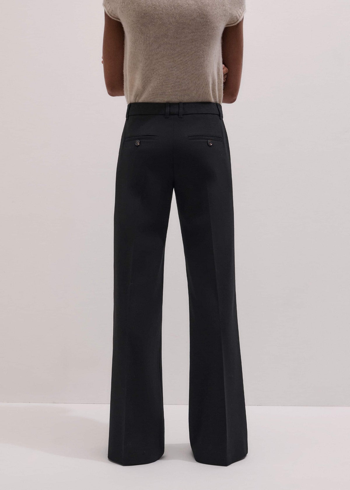 ME+EM Clothing Black Tailored Leg Elongator Pant
