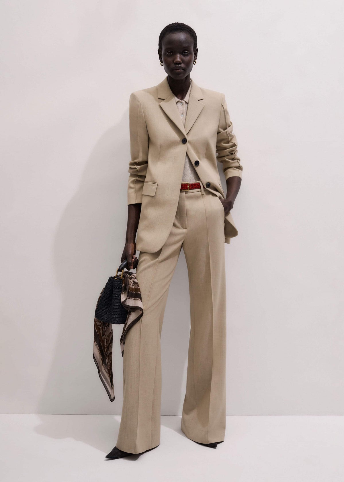 ME+EM Clothing Sand Tailored Leg Elongator Pant