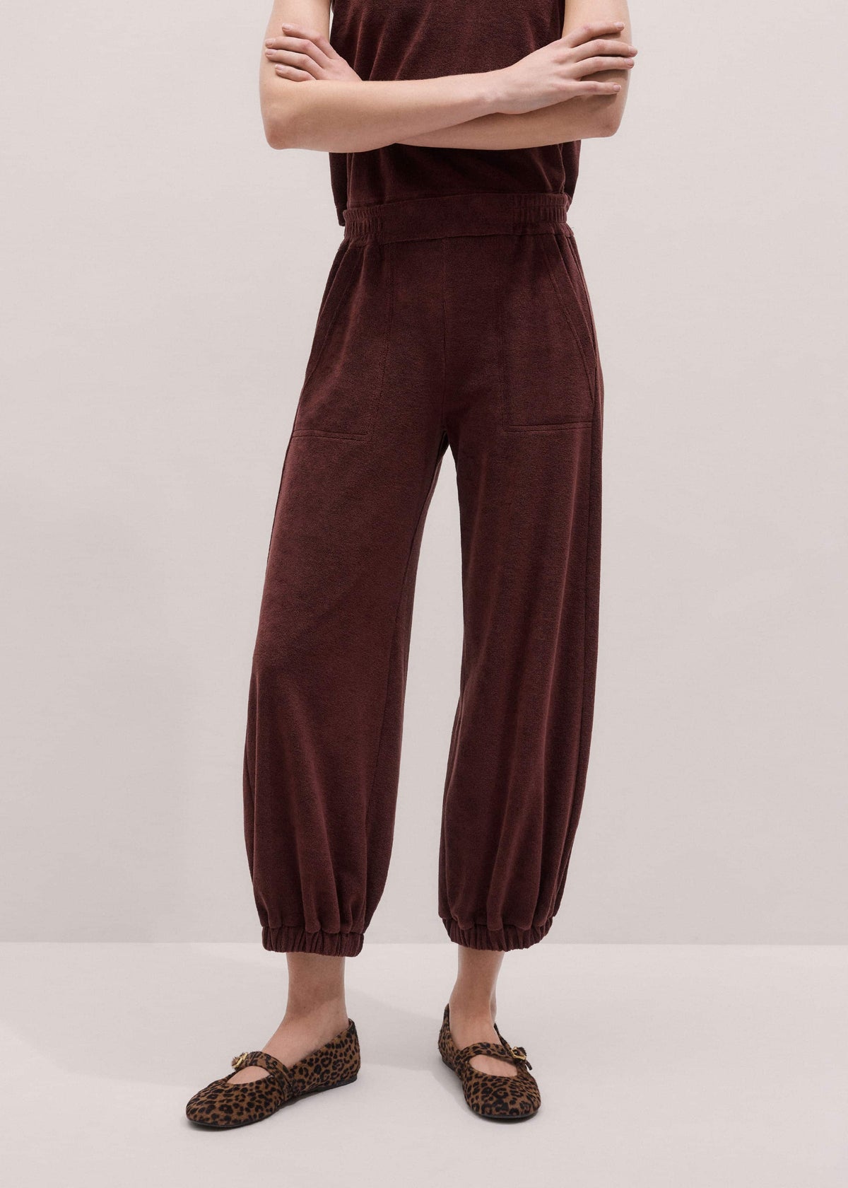 ME+EM Clothing Cinnamon Brown Relaxed Sweatpant