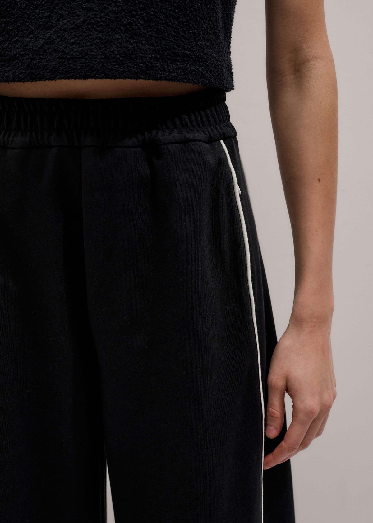 ME+EM Clothing Black Wide Barrel Track Pant