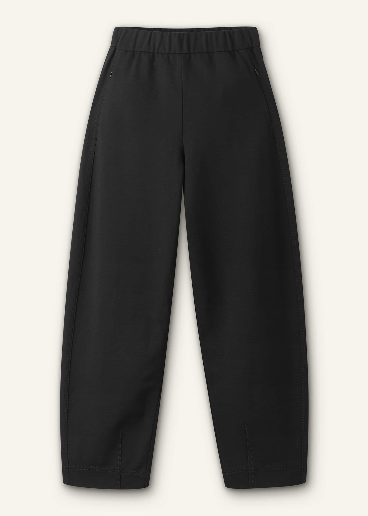 ME+EM Clothing Black Luxe Travel Tailoring Barrel-Leg Pant