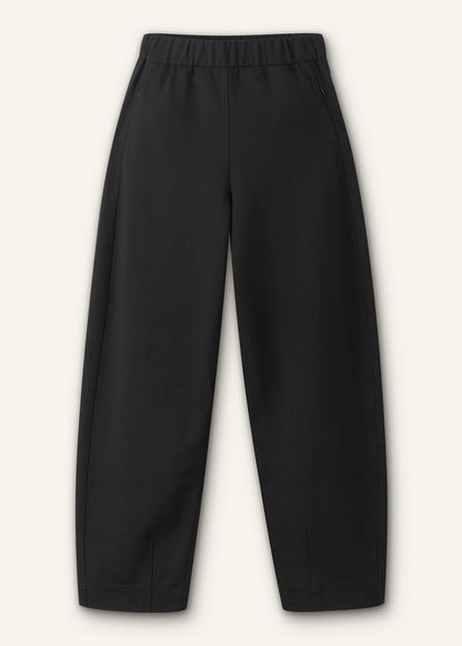 ME+EM Clothing Black Luxe Travel Tailoring Barrel-Leg Pant