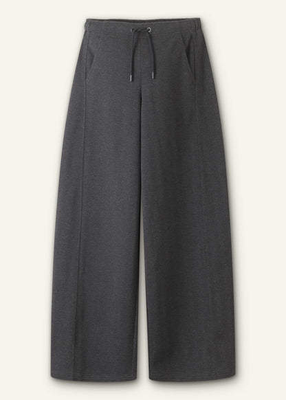 ME+EM Clothing Gray Herringbone Barrel-Leg Pant
