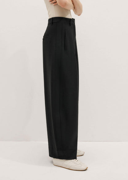 ME+EM Clothing Black Barrel Leg Pant