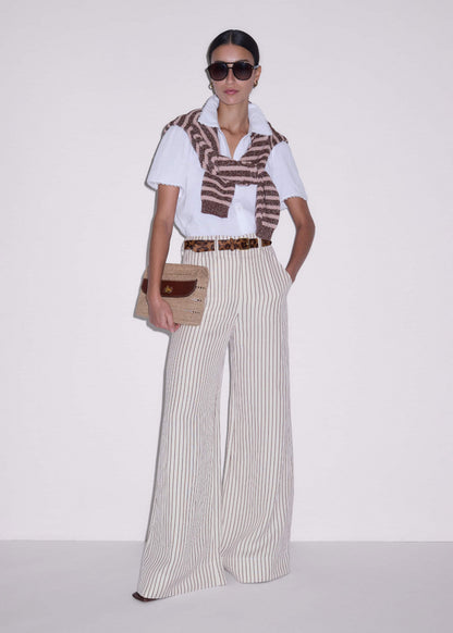 ME+EM Clothing White Cheesecloth Trim Detail Blouse
