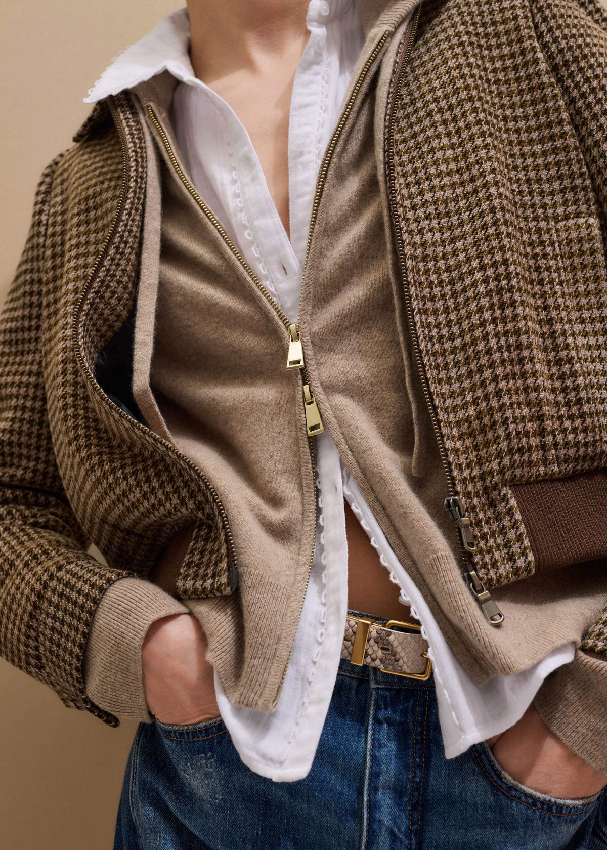 ME+EM Clothing White Cheesecloth Trim Detail Shirt