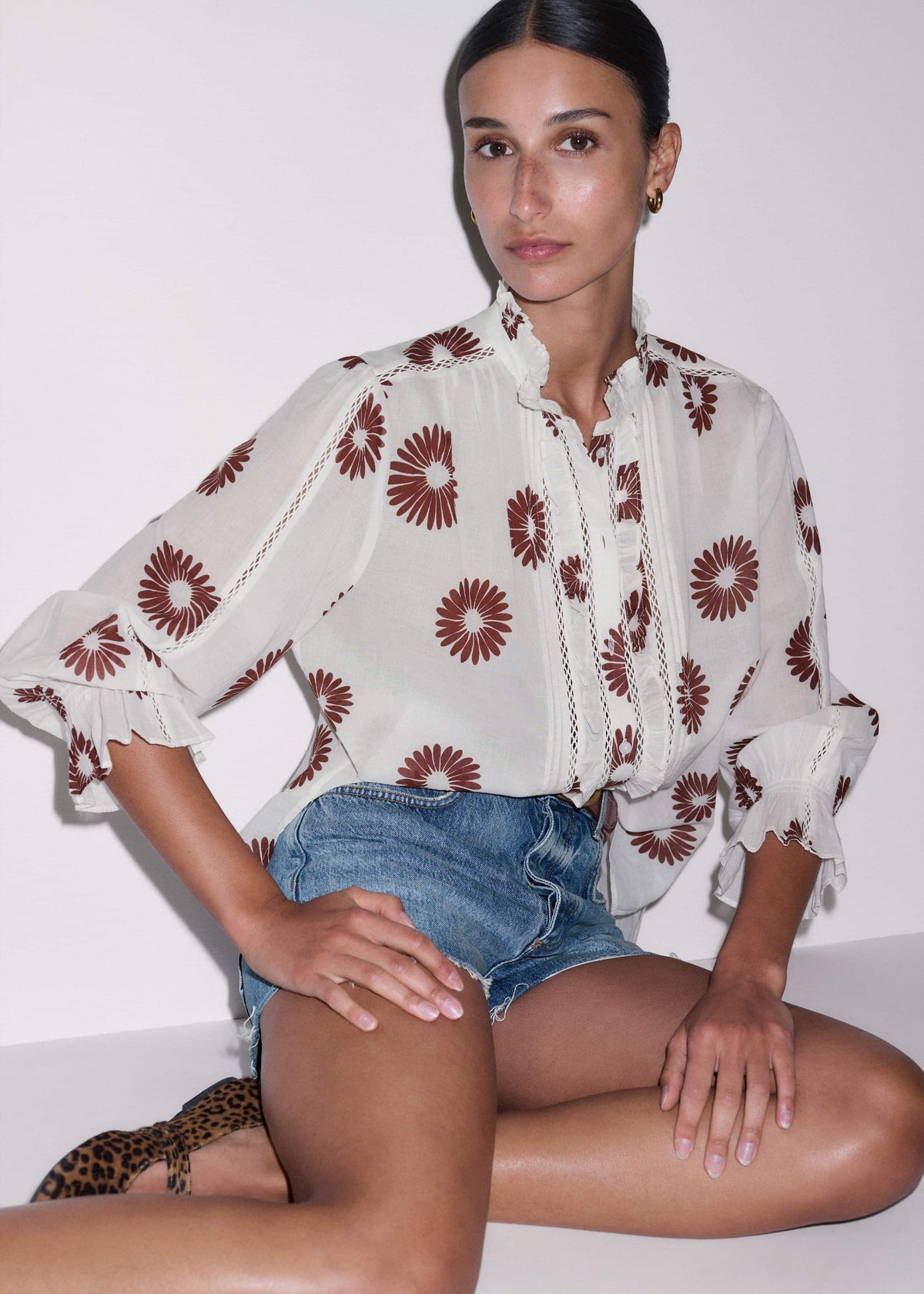 ME+EM Clothing Cream Summer Swing Blouse