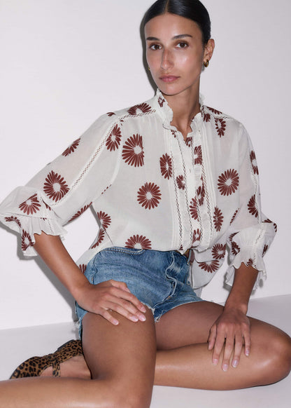 ME+EM Clothing Cream Summer Swing Blouse