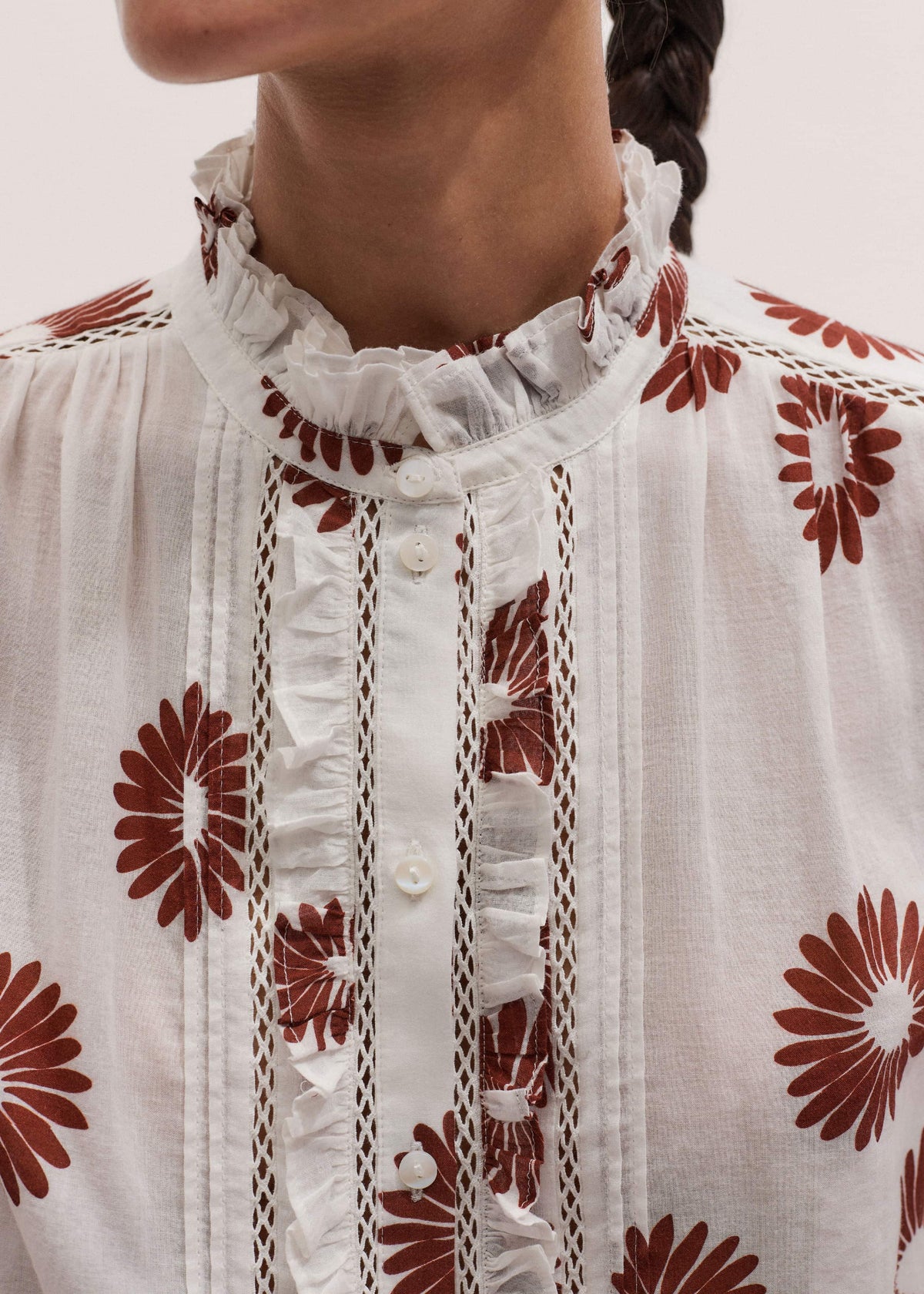 ME+EM Clothing Cream Summer Swing Blouse
