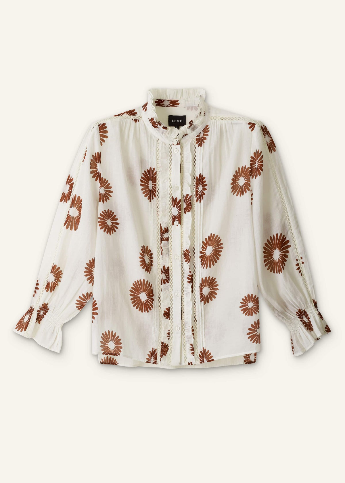 ME+EM Clothing Cream Summer Swing Blouse