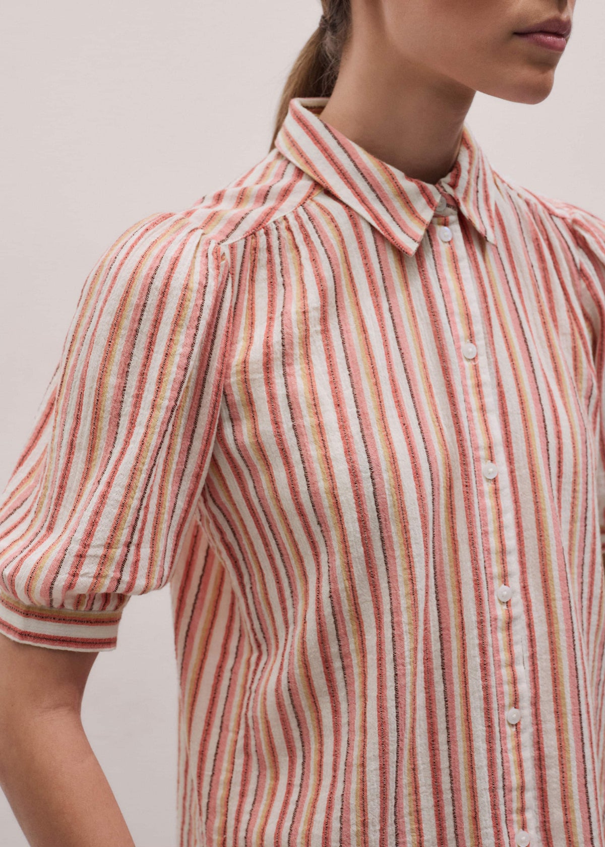 ME+EM Clothing Pink Stripe Summer Blouse