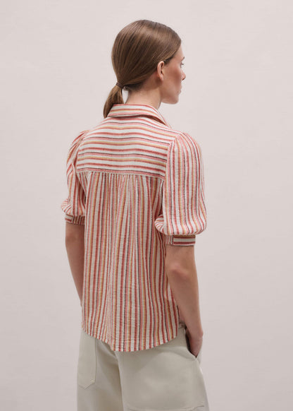 ME+EM Clothing Pink Stripe Summer Blouse