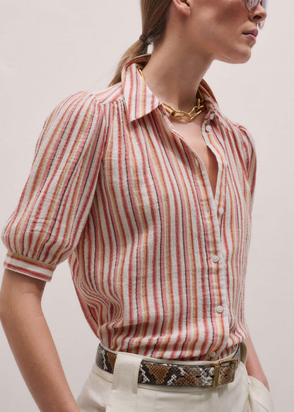 ME+EM Clothing Pink Stripe Summer Blouse