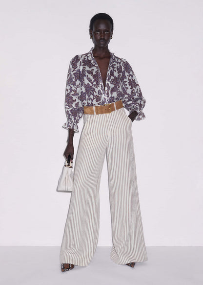 ME+EM Clothing Cream Floral Print Blouse