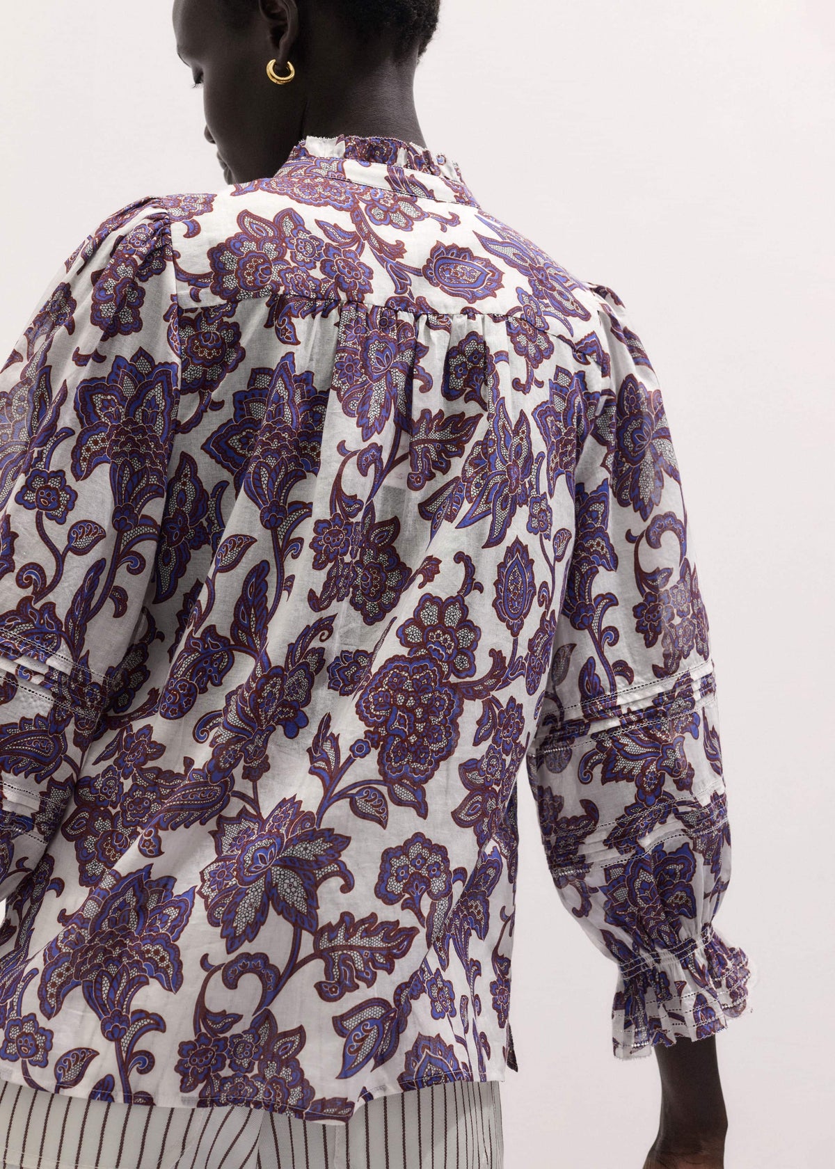 ME+EM Clothing Cream Floral Print Blouse