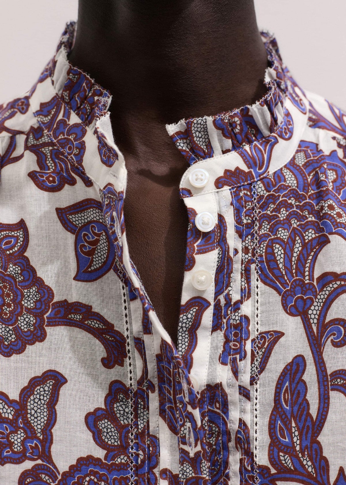ME+EM Clothing Cream Floral Print Blouse