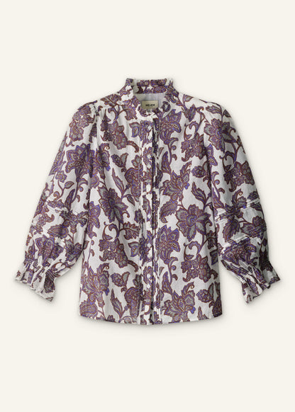 ME+EM Clothing Cream Floral Print Blouse