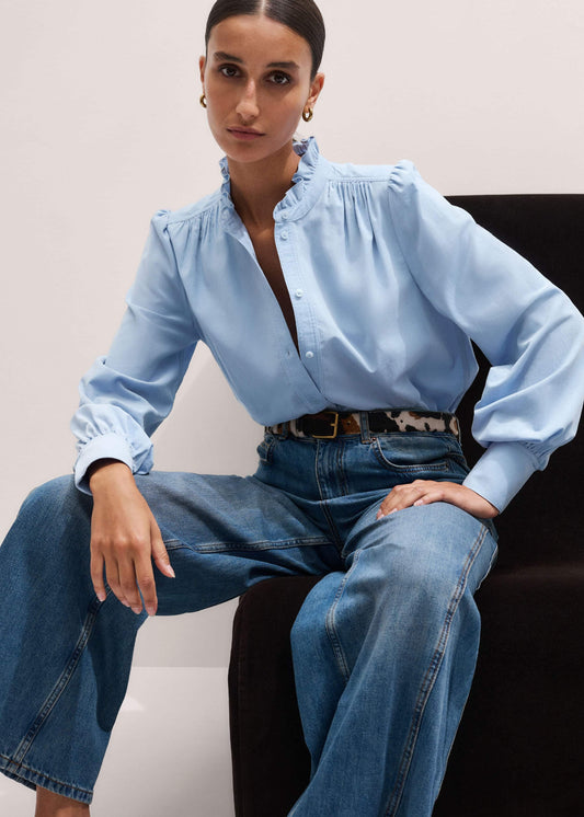 ME+EM Clothing Blue Winter Blouse