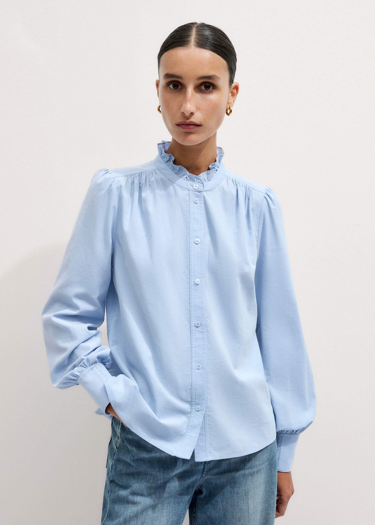 ME+EM Clothing Blue Winter Blouse
