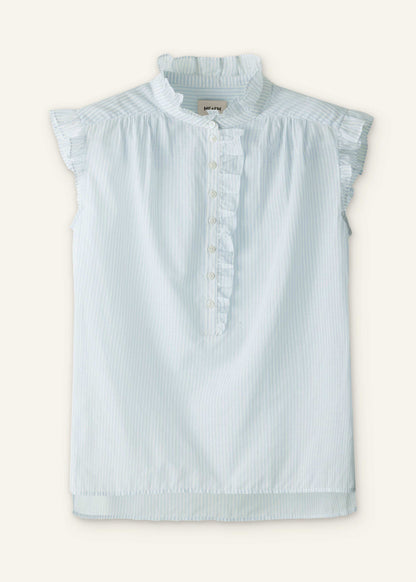 ME+EM Clothing ME+EM's Blue Soft Stripe Blouse