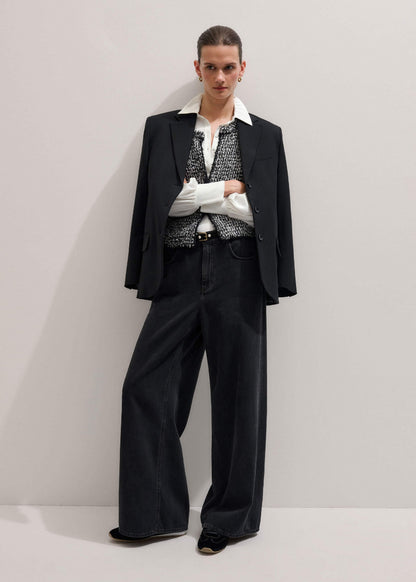 ME+EM Clothing Cream Fluid Sleeve Layering Blouse