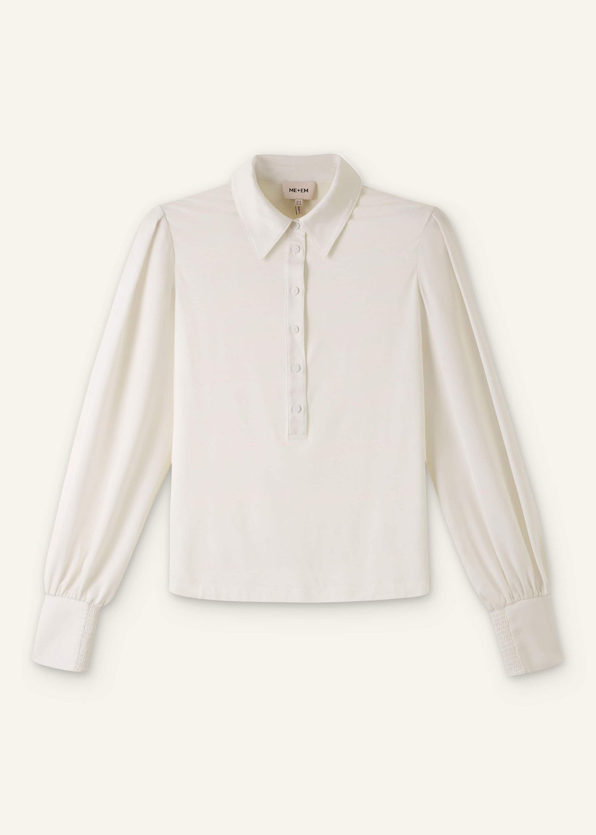 ME+EM Clothing Cream Fluid Sleeve Layering Blouse