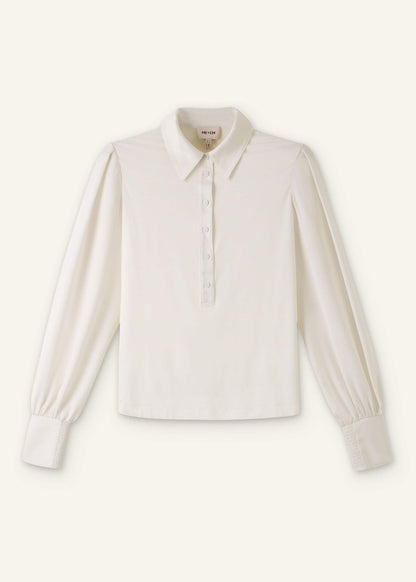 ME+EM Clothing Cream Fluid Sleeve Layering Blouse