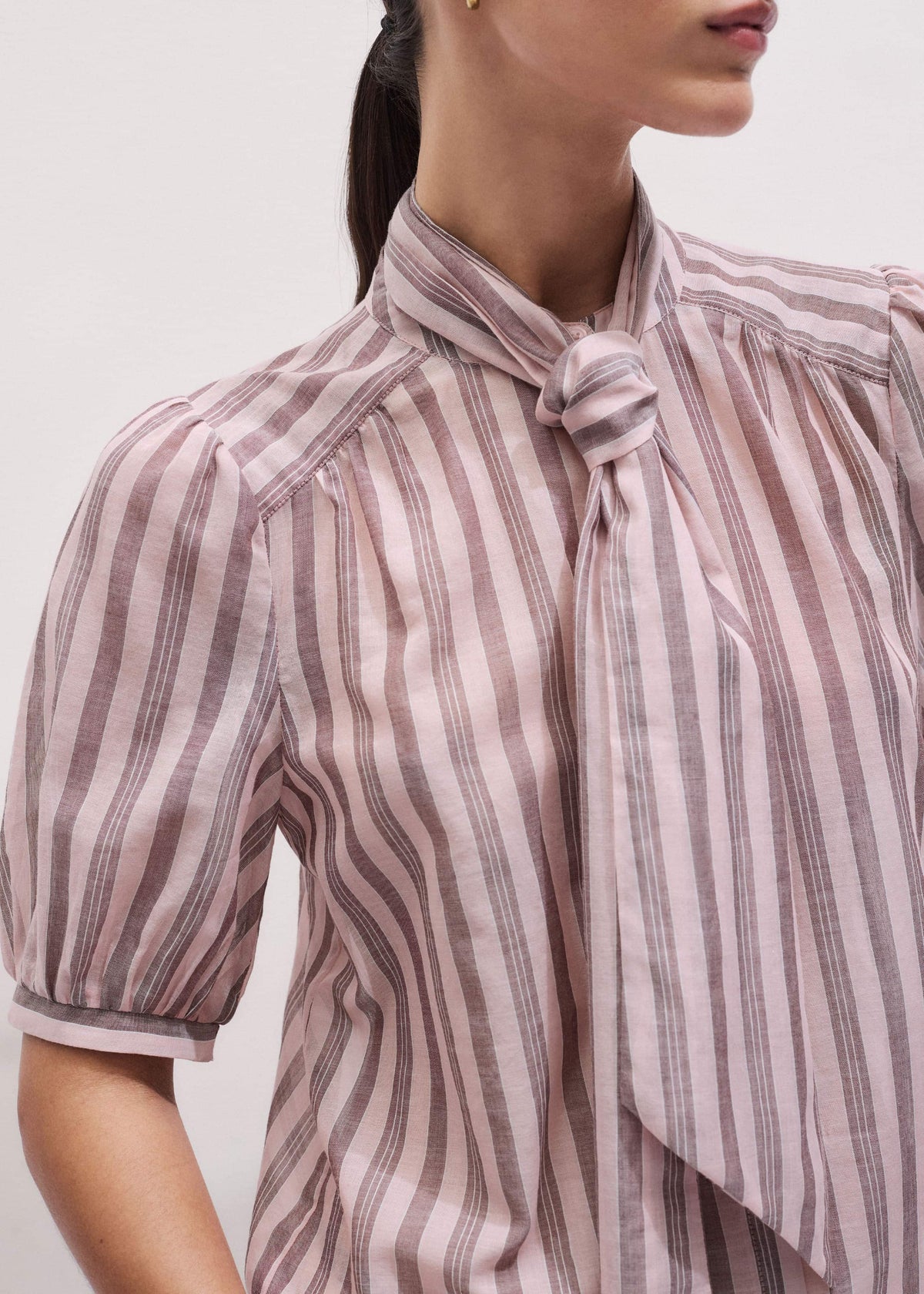 ME+EM Clothing Pink Soft Stripe Blouse