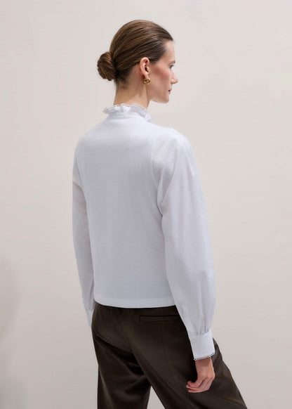 ME+EM Clothing White Frill Neck Layering Blouse