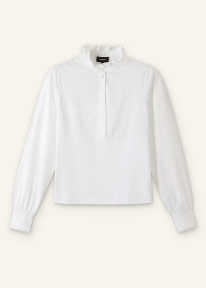 ME+EM Clothing White Frill Neck Layering Blouse