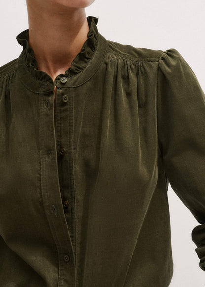 ME+EM Clothing Olive Green Winter Blouse