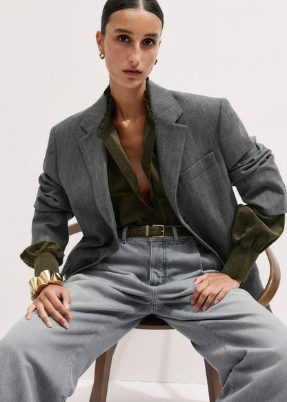 ME+EM Clothing Olive Green Winter Blouse