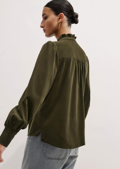 ME+EM Clothing Olive Green Winter Blouse