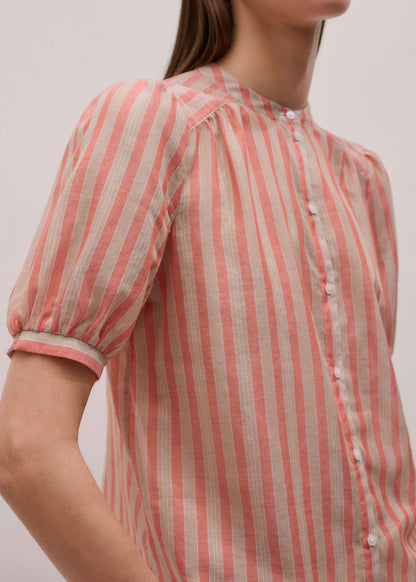 ME+EM Clothing Orange Stripe Blouse + Tie