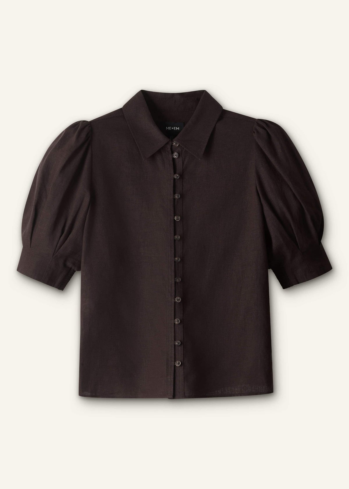 ME+EM Clothing Brown Feminine Sleeve Blouse