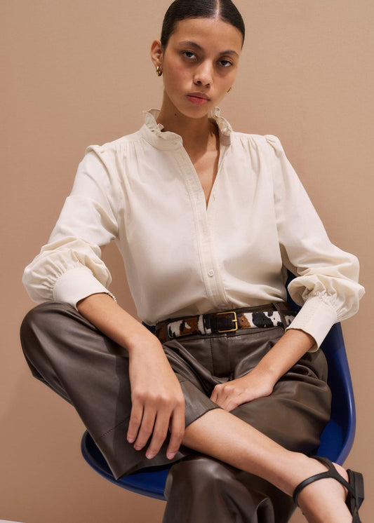 ME+EM Clothing Cream Super Soft Micro Cord Blouse