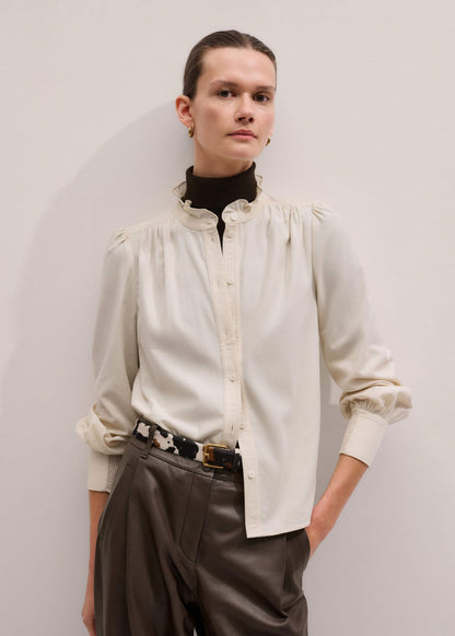 ME+EM Clothing Cream Super Soft Micro Cord Blouse